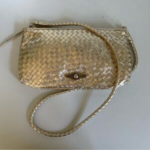 NWOT Elliott Lucca woven metallic purse